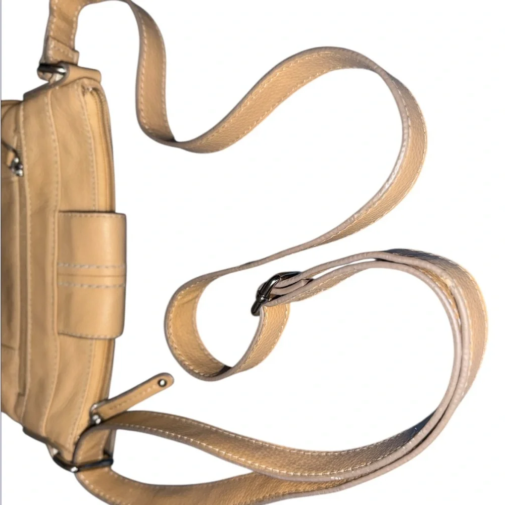Tan Tignanello Pebbled Leather‎ Shoulder Bag
